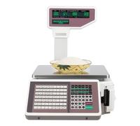 Bilancia elettronica per la stampa di etichette, 60 libbre con stampante termica per etichette LCD, bilancia digitale per il calcolo dei prezzi per negozi di frutta, supermercati, snack