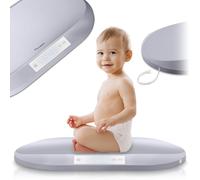 Nukido Bilancia per bambini, 40 kg, portata 5 grammi, precisione, funzione Tara Hold, scala di misurazione integrata, grigio