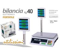 BILANCIA ELETTRONICA PESA PACCHI MAX 40-KG DOPPIO DISPLAY DIGITALE 62021