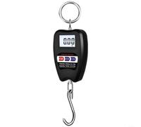 Bilancia elettronica portatile da 200 kg, bilancia digitale sospesa con sensore ad alta precisione, display LCD e gancio in acciaio resistente, unità kg/lb/N per pesatura industriale e bagagli (nero)