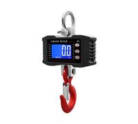 Bilancia for gru da 1000 kg 2204 libbre LCD retroilluminato digitale portatile pesante industriale gancio appeso bilancia ricaricabile con telecomando per edilizia, fabbrica(Black)