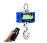 Bilancia for gru portatile con display LCD digitale da 2000 kg, elettronica, for carichi pesanti, con gancio for gru, misuratore di peso di livello industriale per Mercato, Edilizia(Blue)