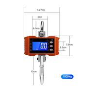 Bilancia gru digitale 2204 libbre con display LCD retroilluminato e ganci indust