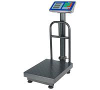 Bilancia industriale elettronica con piattaforma e display LED 150 kg | Tara, azzeramento, somma di 99 articoli e memoria di 7 premi. Batteria ricaricabile fino a 60 ore di autonomia.
