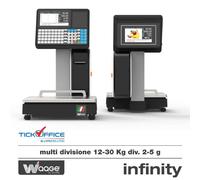 Bilancia Infinity Waage 12-30 kg certificata e omologata per supermercati negozi attività di produzione - Colore: Nero