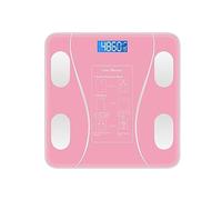 Bilancia Intelligente For Grasso Corporeo Pesapersone Bluetooth LED Analizzatore Digitale Della Composizione Corporea Del'equilibrio For La Casa Preciso E Facile Da Leggere(Pink Battery Type)