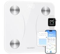 Bilancia Intelligente Insmart Per Il Peso Corporeo, Piattaforma Grande Da 12x12 Pollici Bilancia Da Bagno Digitale Accurata, Bilancia Per Grasso Corporeo Bluetooth Con Bmi, 16 Tipi Di Dati