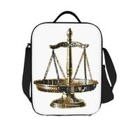 Bilancia Law Scale d'Oro della Giustizia Sacchetti pranzo isolati Lunch box termici Cibo da picnic Borse per bambini Ufficio