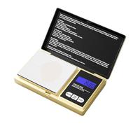 Bilancia meccanica dorata for piccoli gioielli, for pesare oggetti più piccoli, gioielli, polveri, chicchi di caffè, 9 conversioni di unità,(200g 0.01g)