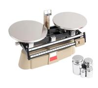 Bilancia meccanica precisione doppio piatto, capacità 2000g,precisione 0,1g | Funzione di azzeramento Vernier con kit di pesi standard, per aule universitarie e forniture per esperimenti di laboratorio