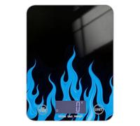 Bilancia per alimenti con fiamma fredda, colore nero, fluorescente, facile da pulire, piccola bilancia da 5 kg/5 g, con 4 unità per fare sapone e perdere peso (batterie non incluse)