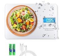 Bilancia per alimenti MegaWise, bilancia da cucina digitale ricaricabile da 33 libbre, grammi e once per cucinare, graduazione precisa da 1 g / 0,04 once, funzione tara di conversione 5 unità