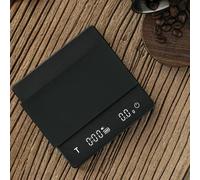 Bilancia per caffè intelligente con timer 2 kg/0,1 g Bilancia da cucina ad alta precisione Bilancia per caffè espresso Strumenti per barista domestico Black