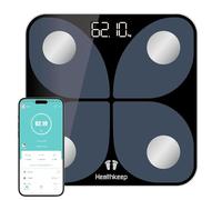 Bilancia per grasso corporeo digitale con app: Bluetooth Smart Bilancia per grasso corporeo, BMI, massa muscolare, proteina, BMR, vincitore del test, 26 x 26 cm