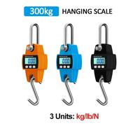 Bilancia per gru ad alta precisione da 300 kg Bilancia elettronica portatile con gancio in acciaio inossidabile Bilancia industriale digitale LCD Kg/Lb/N Blue