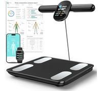 Bilancia per il grasso corporeo con sensori manuali a 8 elettrodi Bilancia pesapersone con display TFT con grasso corporeo e massa muscolare, 28 bilance per analisi del corpo per 24 utenti