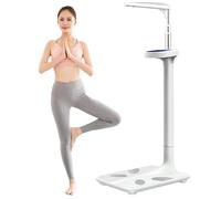 Bilancia per medici, analizzatore di grasso corporeo ad ultrasuoni con portata di 440 libbre, con istruzioni vocali, con display LCD, per la misurazione di peso/altezza/valore di obesità/BMI,Standard
