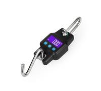 Bilancia Per Micro Gru Ricaricabile Con Gancio Appeso Bluetooth 4.0 | 300 Kg/50 G, Digitale, USB, Acciaio Inox(Black)