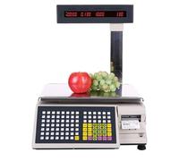 Bilancia per stampa di etichette con stampante per etichette e ricevute, 71 tasti di scelta rapida, bilancia elettronica per calcolo dei prezzi con capacità di 66 libbre, per negozio di supermak 15kg