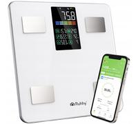 Bilancia personale del bagno LCD intelligente con app fino a 226 kg di bianco