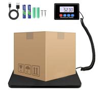 Bilancia Pesa Pacchi, 200kg Bilancia Postale, Bilancia Digitale con Hold e Funzione Tara per Negozio/Pacchi/Magazzino/Bagagli, alimentata a batterie e USB