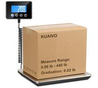 Bilancia Pesa Pacchi 200kg x 10g Alta Precisione, Bilancia Professionale con Funzione LCD/Hold/Tara, Bilancia Postale Piattaforma in Acciaio Inossidabile per Pacchi, Magazzino e valigia