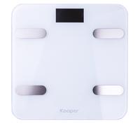 Bilancia Pesapersona Digitale Max 180 Kg in Vetro con App Bluetooth Kooper Bianco
