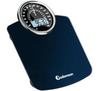 Bilancia Pesapersone Analogica e Digitale Ibrida Adamson 2 in 1 per Peso Corporeo fino a 180 kg - Vetro Spesso - Large Display - Bilancia Digitale di Facile - Blu con Retroilluminazione Nera