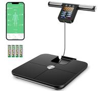 Bilancia Pesapersone Digitale Professionale 8 Elettrodi, Bilancia di Precisione Con Display LCD ad Alta Definizione e Maniglia Retrattile, Con APP Puoi Misurare 32 Metriche Corporee