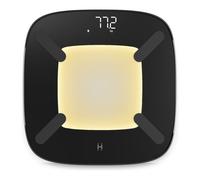 HoMedics glo Body Analyser Bilance - Bilancia pesapersone con luce con sensore di movimento, Base in plastica riciclata al 100%, Display digitale di precisione, Opzioni libbre/kg/st, Vetro temperato