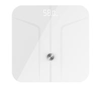 Bilancia pesapersone intelligente Cecotec Surface Precision 970 - Bluetooth - Display a LED - Vetro temperato - Misurazione a bioimpedenza - Supporta fino a 180 kg - 278x278 mm - Bianca