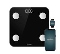 Cecotec Bilancia da bagno intelligente con App Surface Precision Smart. Bluetooth e 24 parametri, dimensioni 30 x 30 cm, 4 sensori, capacità massima 180 kg, funzionamento a batteria