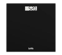 LAICA PS1084 Bilancia Pesapersone Digitale - Design Italiano Sottile in Vetro Temperato, Ampio Display LCD - Portata Massima 180 kg - Nero