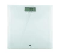 Bilancia Pesapersone OK OPS 15122, Capacità Max 150 Kg, Piattaforma in vetro, Spegnimento automatico