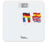 Bilancia pesapersone parlante digitale fino a 250 kg con display LCD e 3 batterie AAA incluse