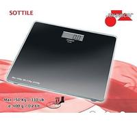 Bilancia Pesapersone Sottile Digitale elettronica Vetro Portata 150 kg nera