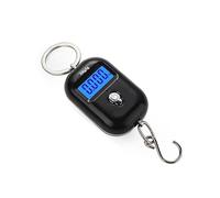 Bilancia Portatile da Appendere 25 kg/5 g, Mini LCD Digitale for la Pesca, i Bagagli, Viaggi, Il Portachiavi elettronico(Black-Battery)