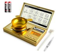 Bilancia Precisione 50g/0,001g, Bilance Milligrammi con 6 Unità e Cucchiaio | Bilancia Cucina Digitale con Display LCD e Funzione Tare, Mini Bilancia Gram con Pesi e Batterie per Polveri, Gioielli, Oro
