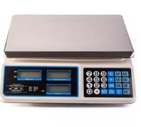 Bilancia Professionale da banco Digitale Elettronica Max 40Kg Divisione 2gr, con Display LCD e Visualizzazione del Costo Finale del Prodotto, Funzione Tara