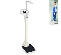 Bilancia professionale per medici, bilancia per altezza e peso 2 in 1 con asta regolabile, altezza 60-210 cm e capacità 0-180 kg per casa, scuola, ospedale e palestra,White