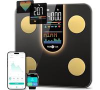 Runstar Scale for Body Weight, Smart Scale con display 8 in 1 VA, High Precision Bathroom Digital Scale for Body Weight Heart Rate BMI Body Fat 22 Body Composition Sync APP, FSA HSA Eligible