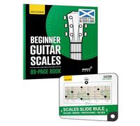 Bilancia scorrevole per chitarra, bussola, libro: impara le scale maggiori, minori, pentatoniche e blues, grafico della scala della tastiera, guida teorica illustrata per chitarra acustica ed