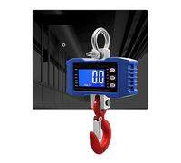 Bilancia sospesa digitale, 1000Kg/500Kg Bilancia da gru digitale a sospensione Portatile for impieghi gravosi Retroilluminazione Bilance a gancio industriali for cambio unità(LCD 1000KG Blue)