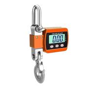 Bilancia sospesa digitale 300kg / 500kg Bilancia for gru portatile for impieghi gravosi Retroilluminazione LCD Bilance industriali a gancio Acciaio inossidabile for fattoria(Orange 500KG)