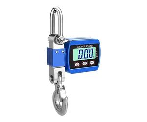 Bilancia sospesa digitale, LCD Digital Display Crance Bilancia Portatile Industriale Elettronico Pesante Gancio Gru Unità Funzione di Cambio(300kg Blue)