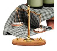 Bilancia Stile Vintage Per Decorazione - 1 12 Realistico Creativo Giocattoli Scientifici Per Bambini,Mini Bilancia Della Giustizia Figurina,Per Soggiorno Bagni Cucine Camera Dei Bambini Scuola