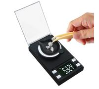 Bilancia tascabile da 0,001 g, elettronica digitale di precisione, for gioielli in oro, carati e diamanti, mini bilance Mg, pesatura portatile(100g-0.001g)