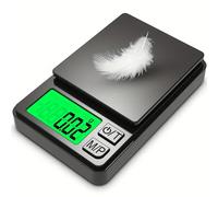 Bilancia tascabile di precisione 1000 g x 0,1 g - Bilancia digitale per grammi, alimenti, gioielli, once/grani con LCD retroilluminato - Mini bilancia da viaggio