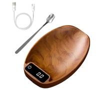 Bilancia tascabile digitale portatile, schermo LCD ricaricabile | Bilancia da caffè espresso per cucina alimenti grani tè sfusi caffè pasticceria bevanda artigianale polvere colore del legno