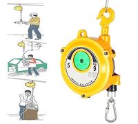 Bilanciatore a molla/riavvolgitore, Bilanciatore a molla con fune metallica da 1,5 m e gancio for uso industriale. Portata 1-70 kg(5-9kg)